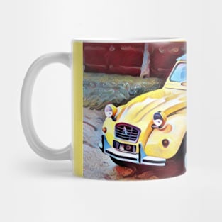 Classic Yellow Citroen 2CV Mug